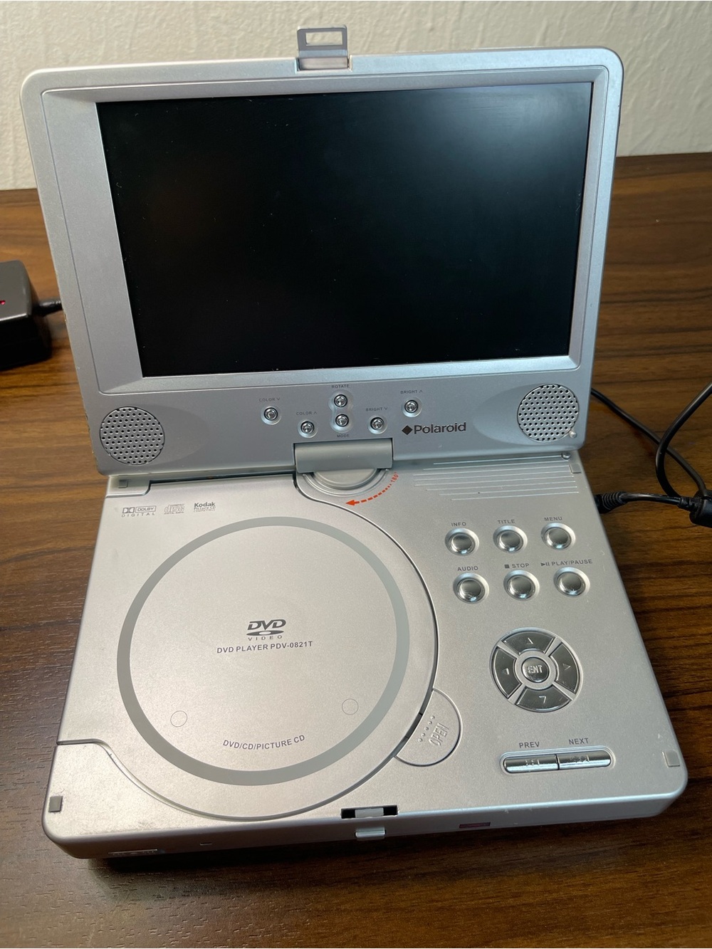 Polaroid Silver Portable DVD Player with Built-in Speakers